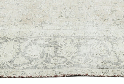 7'4X10'6 Vintage Large Antique Oriental Rug Muted Floral Distressed Wool Carpet