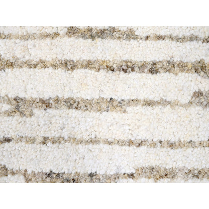 12'X14'10" Camel Brown Minimalist Hand Knotted Wool Oversize Oriental Rug
