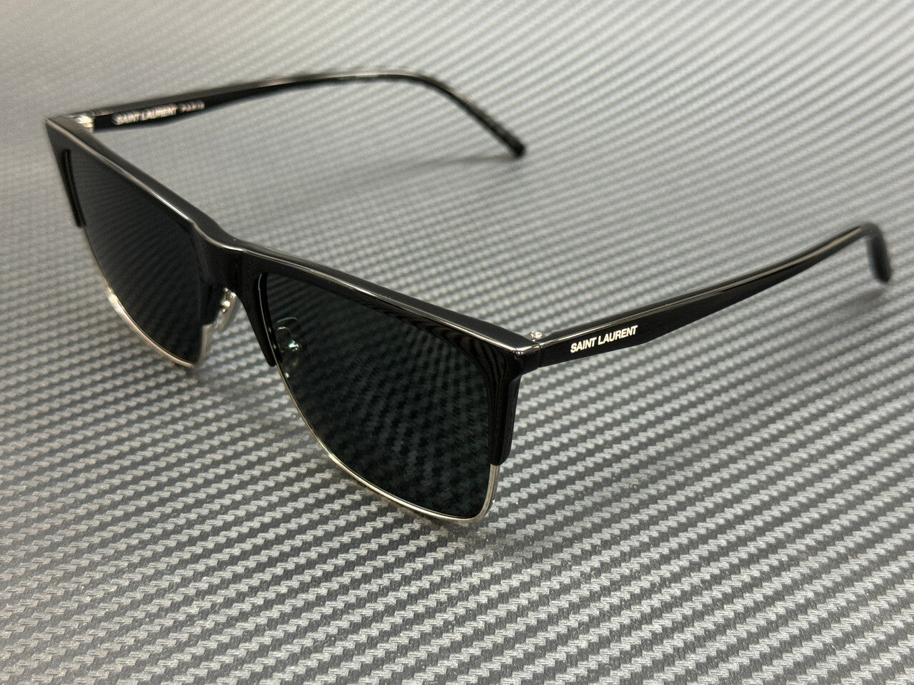 Saint Laurent Sl 768 002 Black Silver Unisex 57