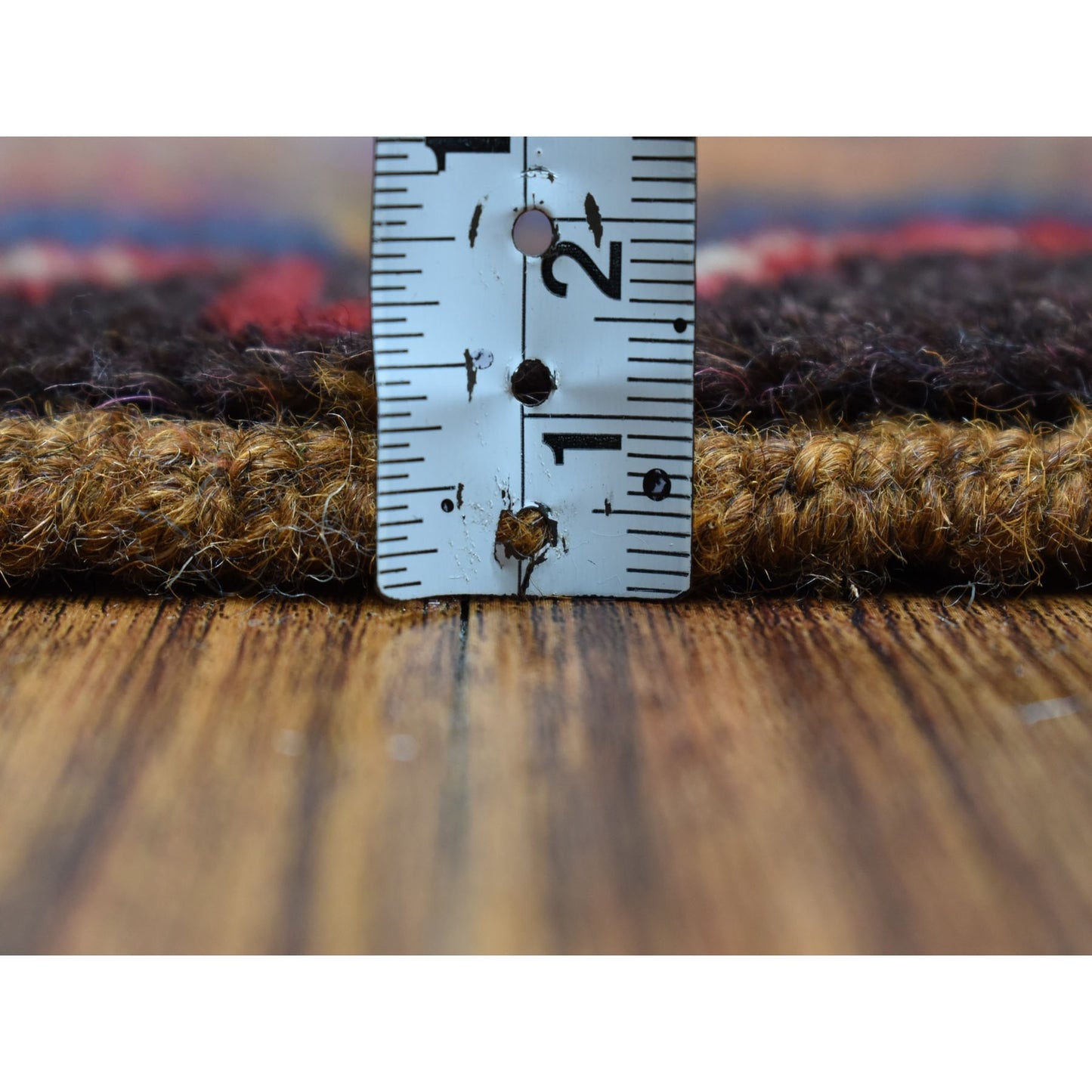 4'3"X6'2" Tribal Design Pure Wool Hand Made Colorful Afghan Village Rug