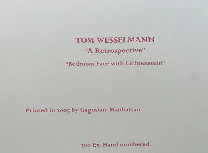 Tom Wesselmann Lithograph Handmade Coa Signed Op Numbered To Hand