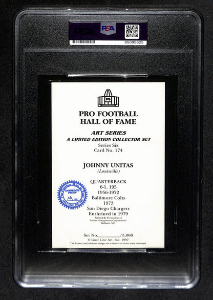 Johnny Unitas Hof Colts Autographed Glac Enshrinee Proof 16/50 Psa/Dna 183808