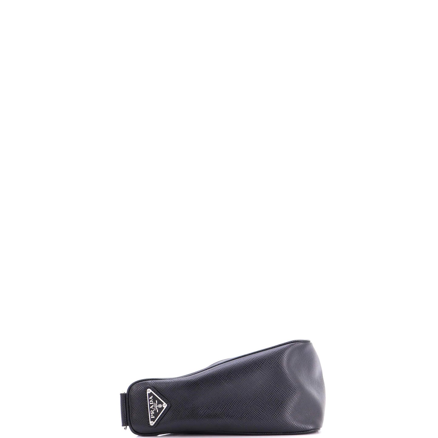 Prada Triangle Logo Zip Crossbody Bag Soft Leather Small