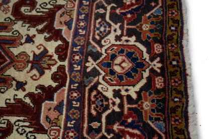 8X11 ft One of a Kind Vintage Geometric Wool Rug
