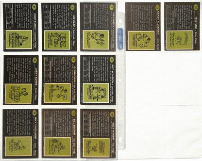 1969 Topps Football Vikings Complete Team Set (11/11) Cards 189259