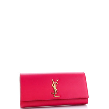 Saint Laurent Classic Monogram Clutch Leather Long
