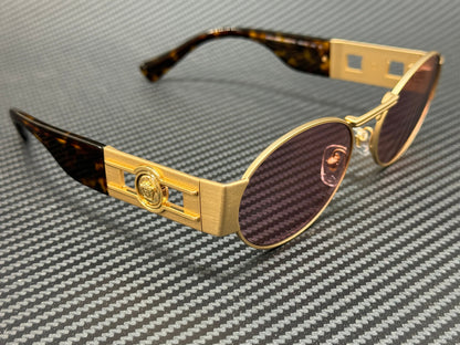 Versace Ve2264 100284 Matte Gold Pink Unisex 56 Mm Sunglasses