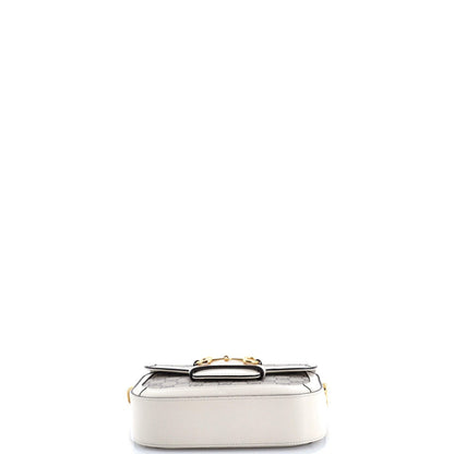 Gucci Horsebit 1955 Shoulder Bag Gg Coated Canvas With Leather Mini