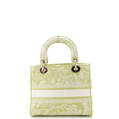 Christian Dior Toile De Jouy Lady D-Lite Bag Embroidered Canvas