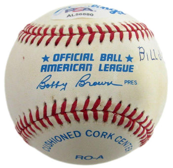 Bill Owens Signed Oal Baseball Negro League Birmingham Black Barons Psa/Dna