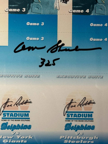 Don Shula Signed 16X20 Framed Uncut Executive Suite Ticket Press Sheet (Jsa)
