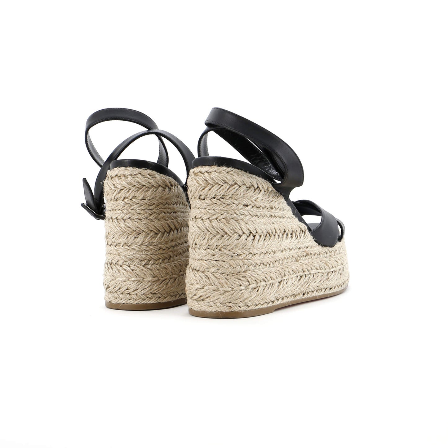 Christian Louboutin Women'S Mariza Zeppa Espadrille Wedge Sandals Leather 130