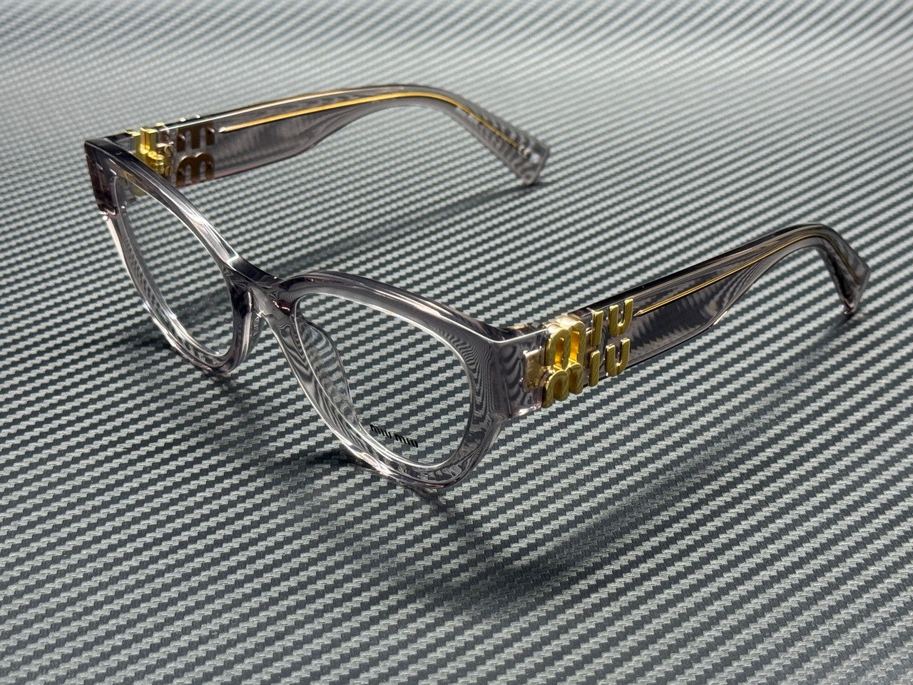 MIU MU 01VV 12W1O1 Transparent Mauve Women's 52 mm Eyeglasses