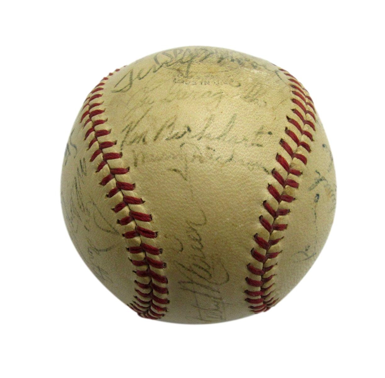 1947 St Louis Cardinals Team Signed Baseball (23) Stan Musial Hof Beckett Bas 14
