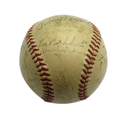1947 St Louis Cardinals Team Signed Baseball (23) Stan Musial Hof Beckett Bas 14