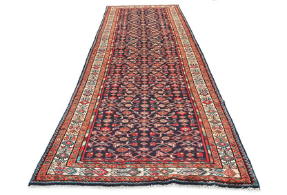 Plum Vintage Tribal Floral Sytle 4X11 Ft