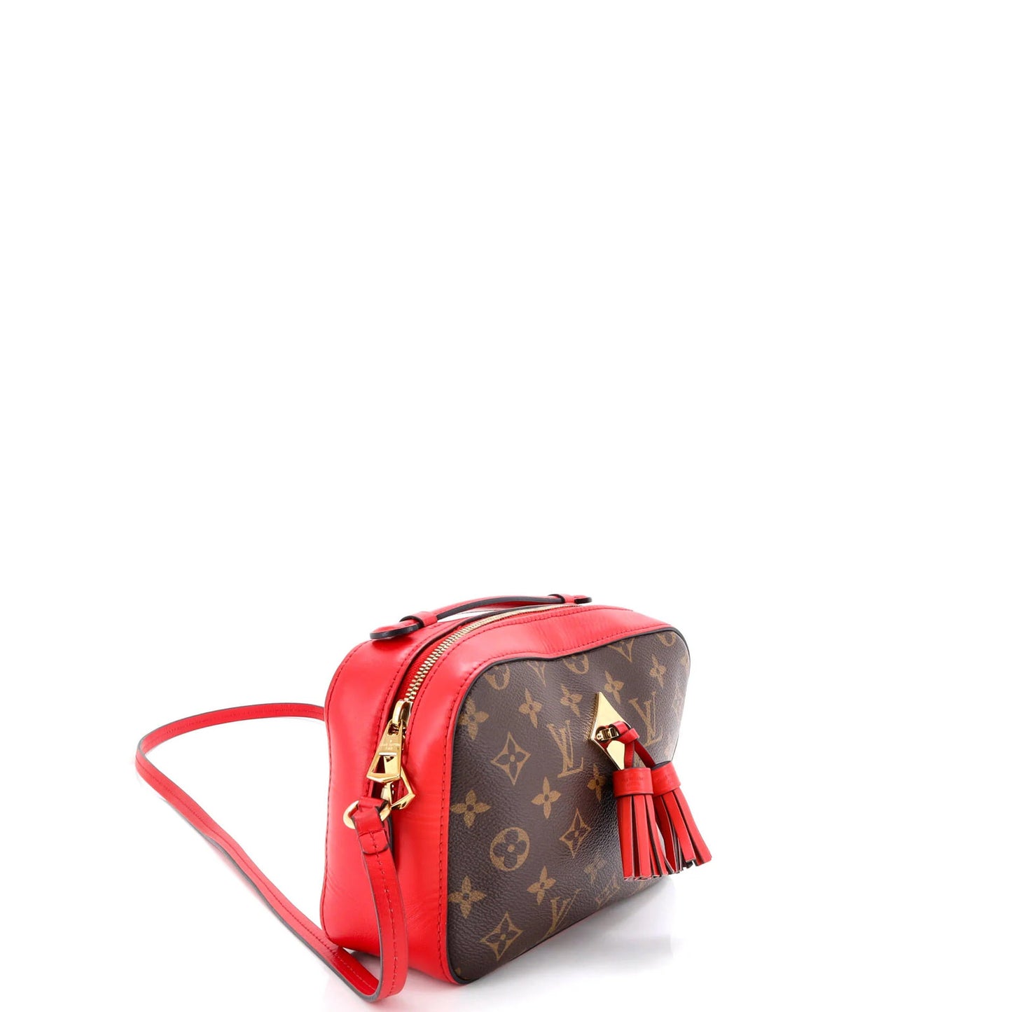 Louis Vuitton Saintonge Handbag Monogram Canvas With Leather