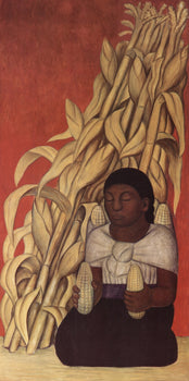 Diego Rivera Indigenous Woman With Corn Stalks 