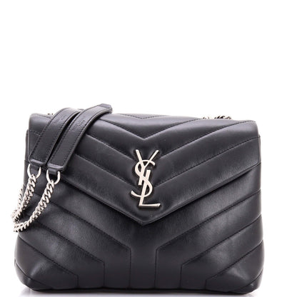 Saint Laurent Loulou Shoulder Bag Matelasse Chevron Leather Small