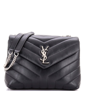 Saint Laurent Loulou Shoulder Bag Matelasse Chevron Leather Small