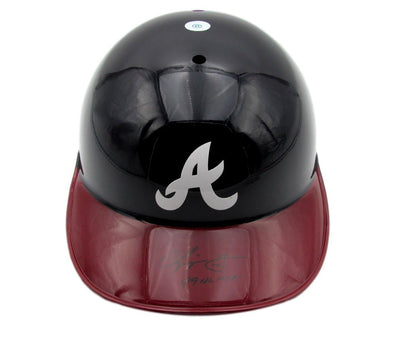 Chipper Jones Hof Signed/Ins Mlb Batting Helmet