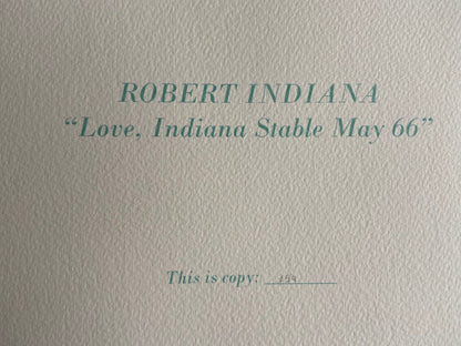 Robert Indiana Lithograph Guggenheim Museum Coa Signed Op Numbered