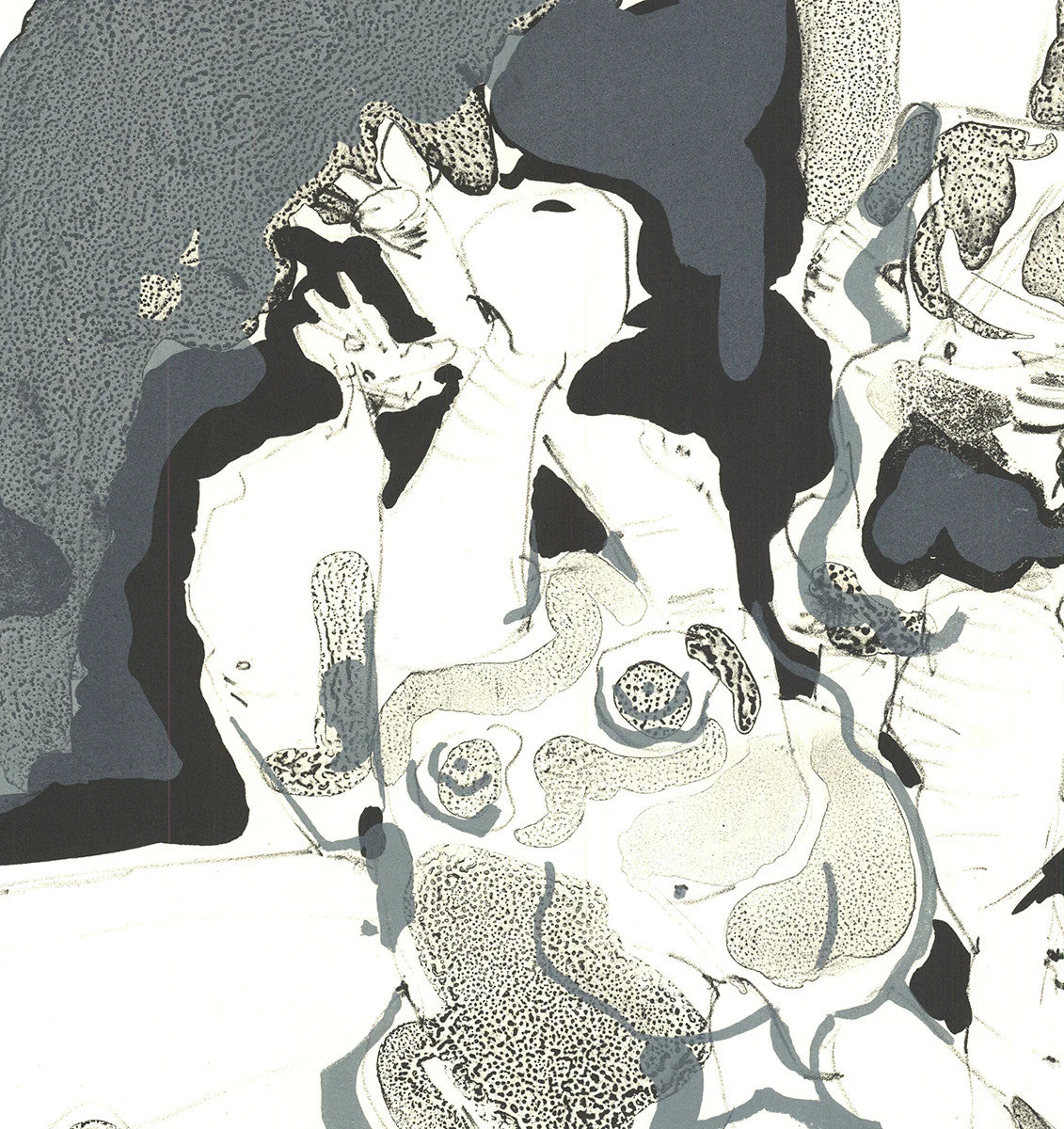 Paul Rebeyrolle Nu Assis (Seated Nude) Signed " Lithograph Contempo