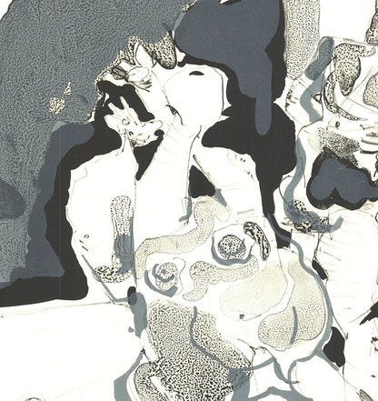 Paul Rebeyrolle Nu Assis (Seated Nude) Signed " Lithograph Contempo