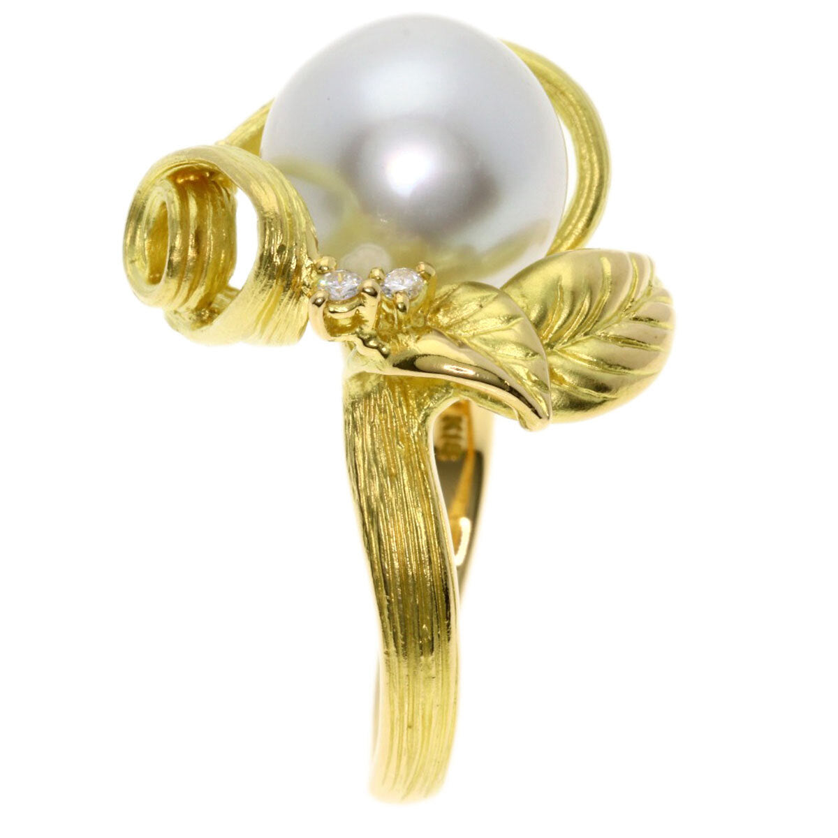 TASAKI   Ring Pearl Pearl Diamond K18 Yellow Gold