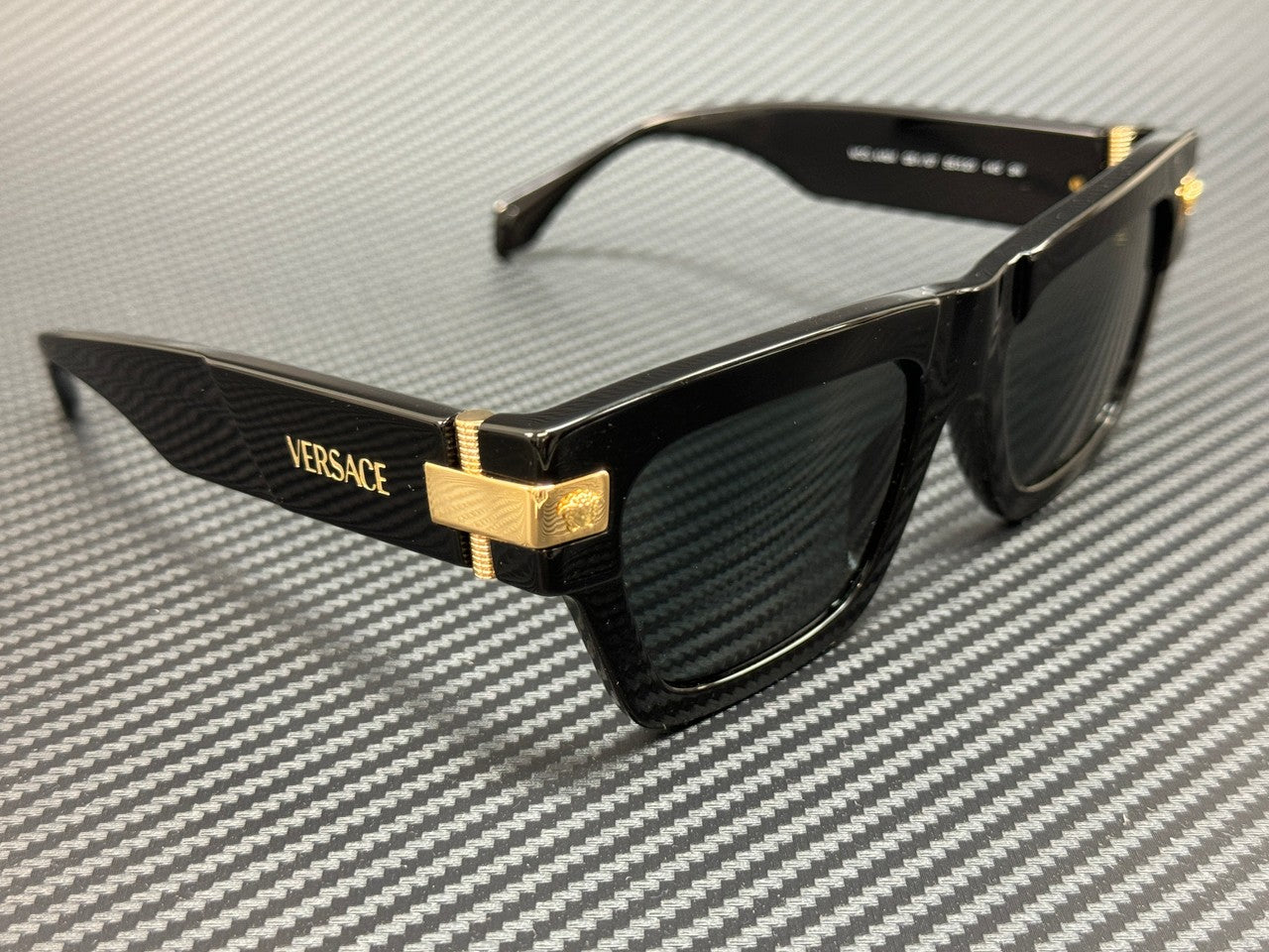 VERSACE VE4464 GB1 87 Black Grey Men's 55 mm Sunglasses