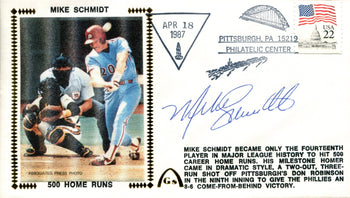 Mike Schmidt Autographed April 18, 1987 First Day Cover (Psa)