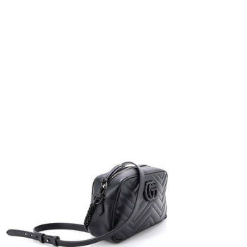 Gucci Gg Marmont Monochrome Shoulder Bag Matelasse Leather Small