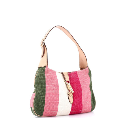 Gucci Jackie 1961 Hobo Straw With Leather Small