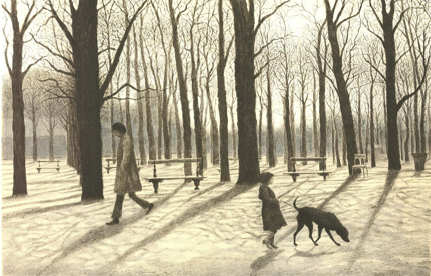 Harold Altman Luxembourg Garden " Lithograph Contemporary