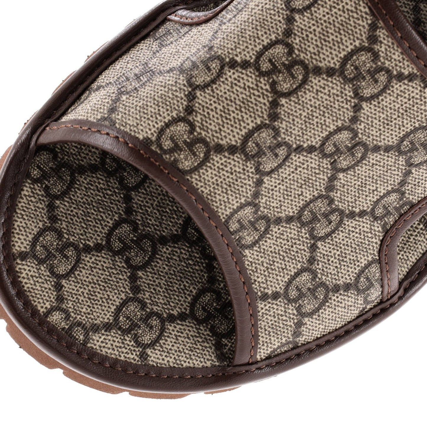 Gucci Men'S Slide Sandals Gg Coated Canvas