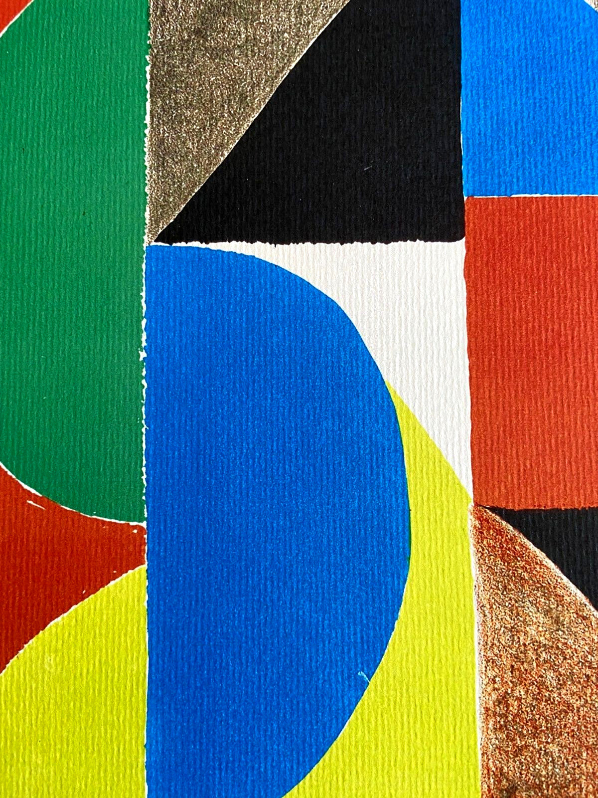 Sonia Delaunay Lithograph Coa Signed Op Numbered Crayon