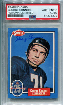 George Connor 1988 Autographed Swell Football Card (Psa)
