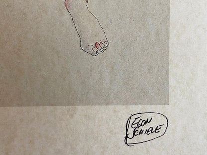 Egon Schiele Lithograph From An Painting Coa Signed Op Numbered By Hand