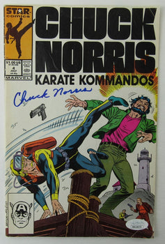 Chuck Norris Autographed Comic Book July 4, 1987 