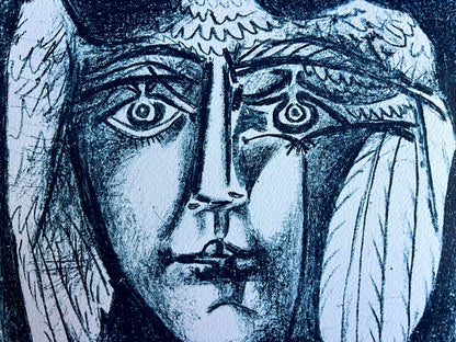 Pablo Picasso Lithograph Coa Signed In Pen Numbered By Hand Stamped Crayon