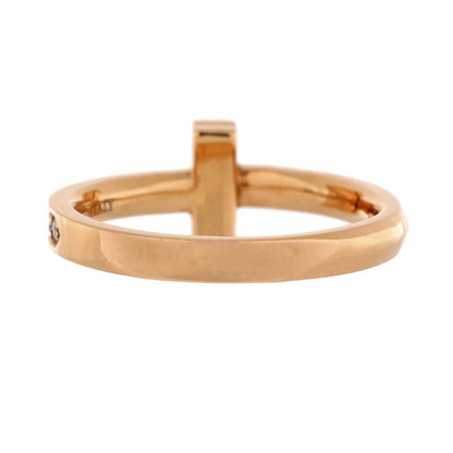 Tiffany & Co. T1 Ring 18K Rose Gold With Diamonds Narrow