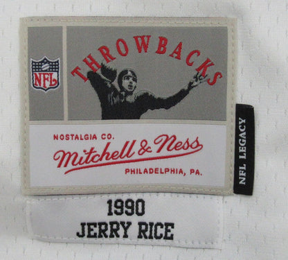 Jerry Rice Hof Autographed White Mitchell & Ness