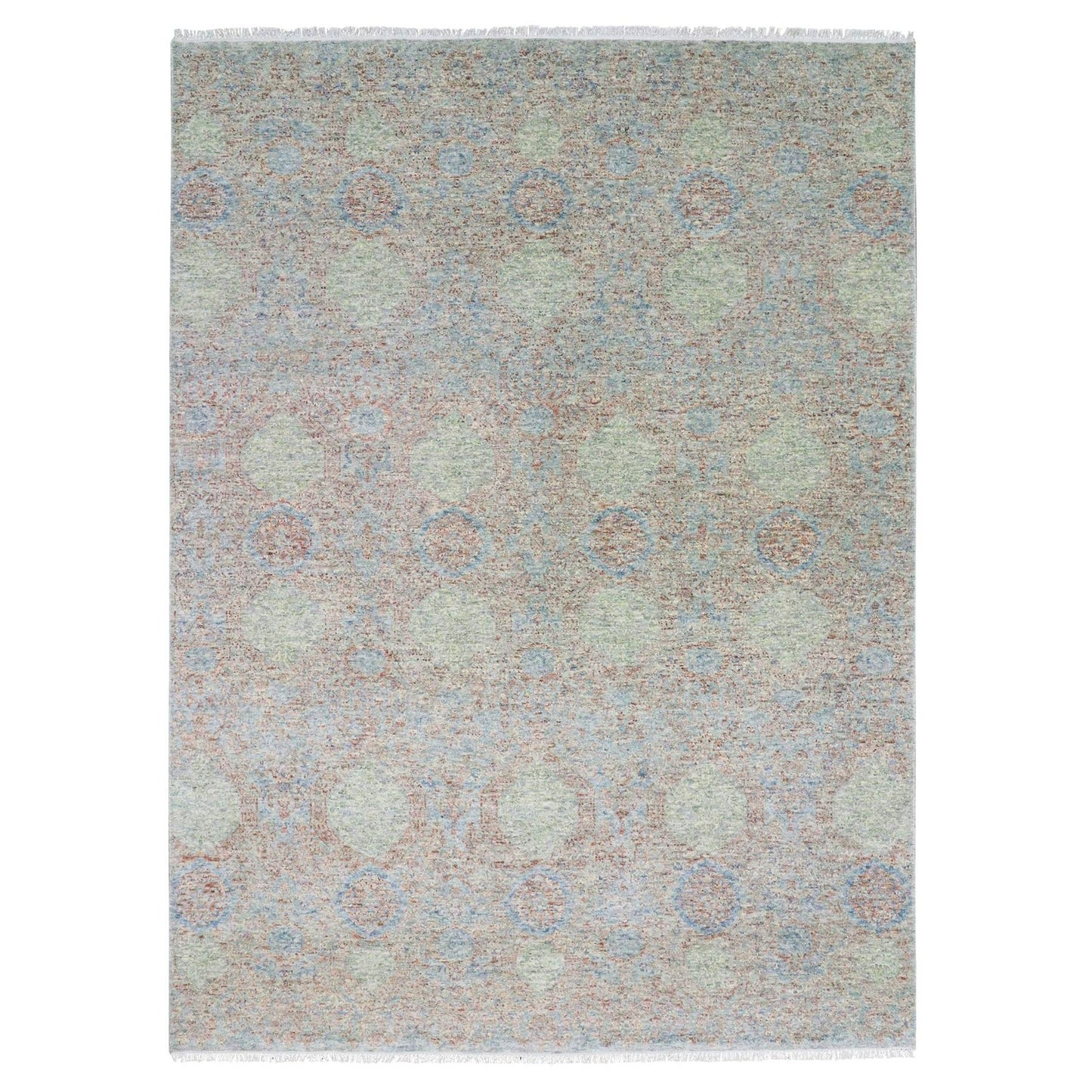 9'2"X12' Natural Dyes,Obscured And Subtle Hand Knotted Oriental Rug