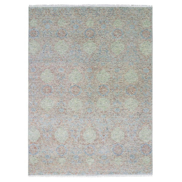 9'2"X12' Natural Dyes,Obscured And Subtle Hand Knotted Oriental Rug