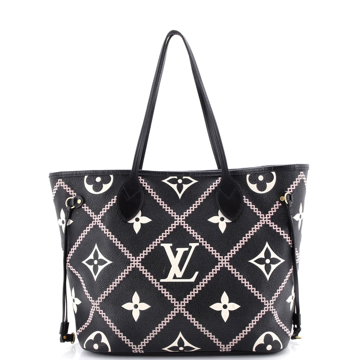 Louis Vuitton Neverfull Nm Tote Monogram Empreinte Giant Broderies Mm