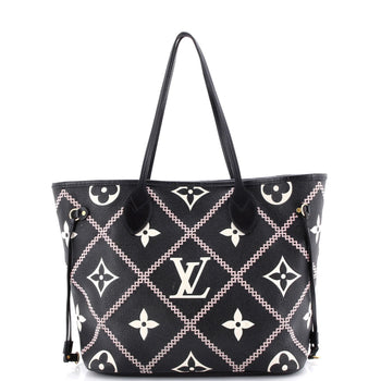 Louis Vuitton Neverfull Nm Tote Monogram Empreinte Giant Broderies Mm