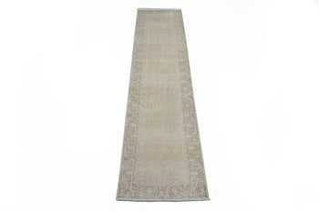 Hand-Knotted Antique Oriental Runner Rug Muted