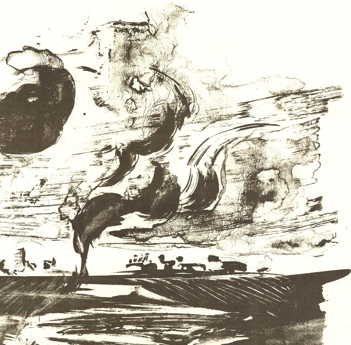 Artist Unknown Requiem For General Moteurr " Lithograph Contemp