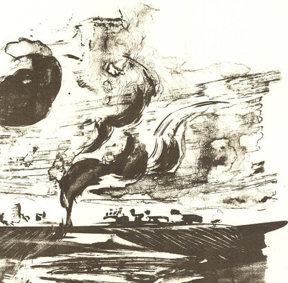 Artist Unknown Requiem For General Moteurr " Lithograph Contemp