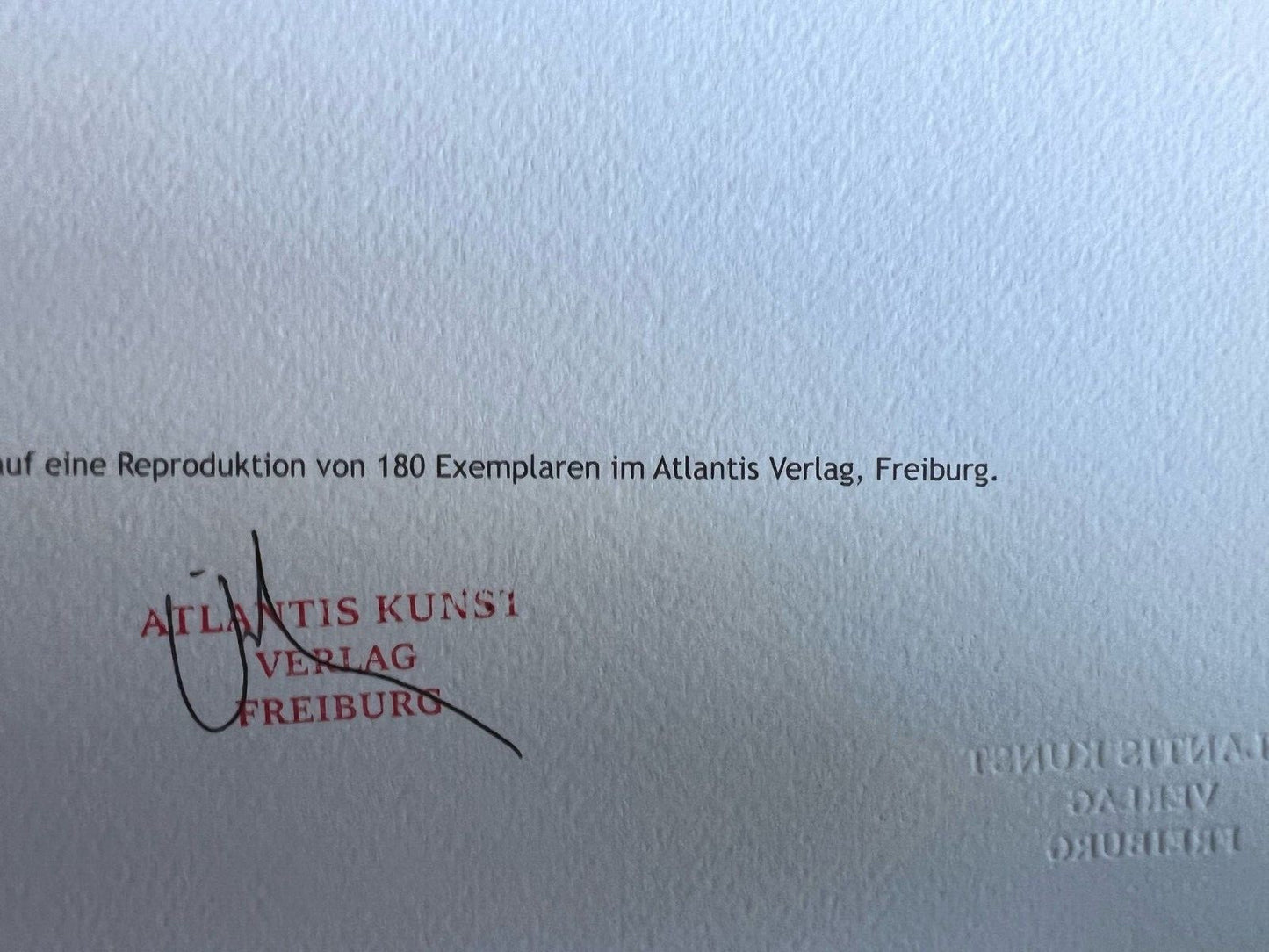 Lucio Fontana Lithograph Coa Signed In Pen